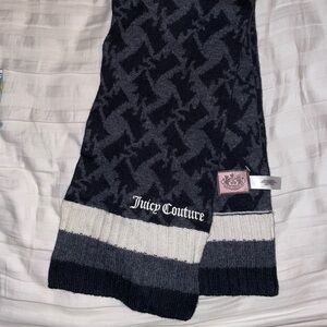 72 inch length Juicy Couture 50% wool scarf Yorkshire Terrier Y2K 2000s